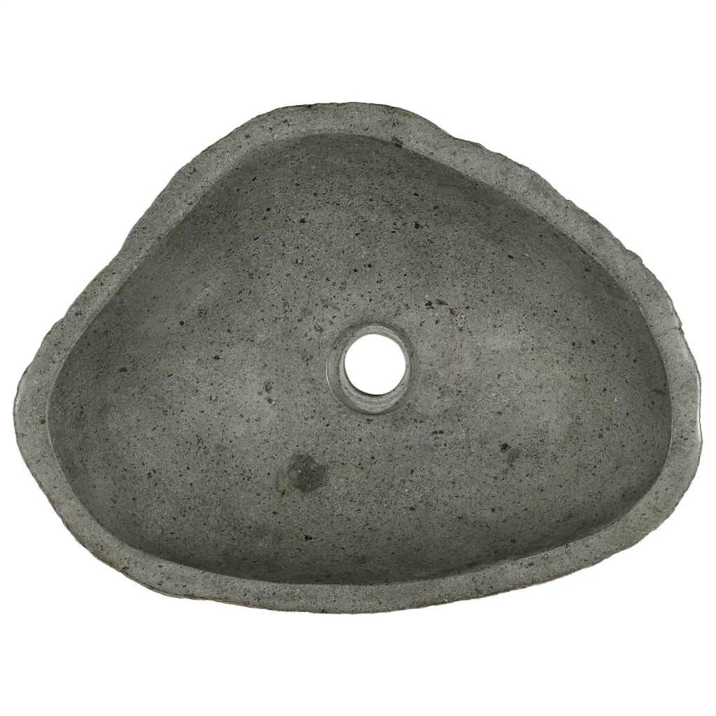 Basin in pietra fluviale Grigio chiaro 52 x 40 x 15 cm CFW7861387