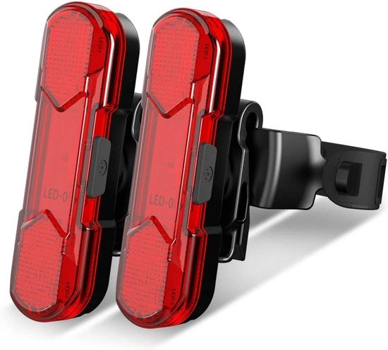 2 Pezzi di Luce di Retromarcia per Bicicletta – LED di Retromarcia USB Ricaricabile – 4 Impostazioni di Illuminazione – Impermeabile Luce di Retromarcia per Bicicletta per Tutte le Biciclette e Viaggio Notturno Sicuro