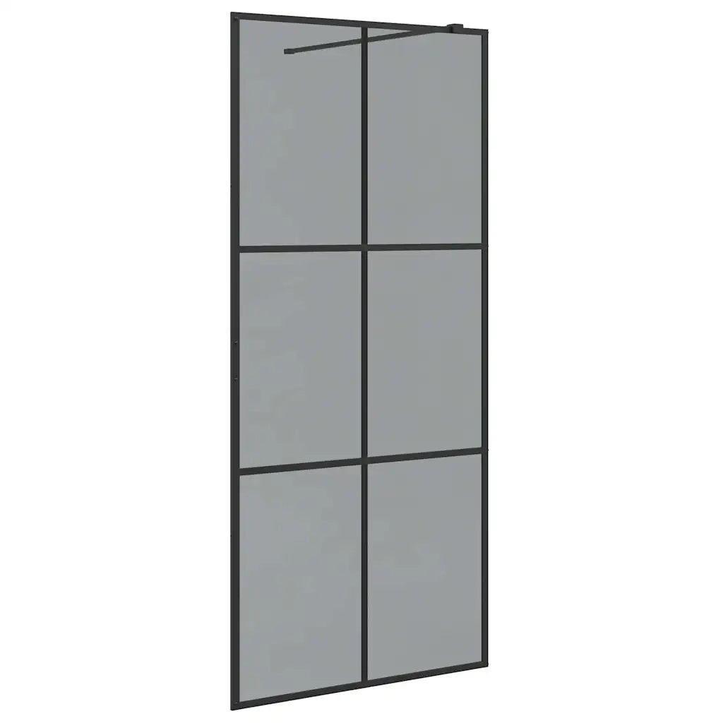Parete Doccia Walk-in Nero 90 x 195 cm vetro temperato