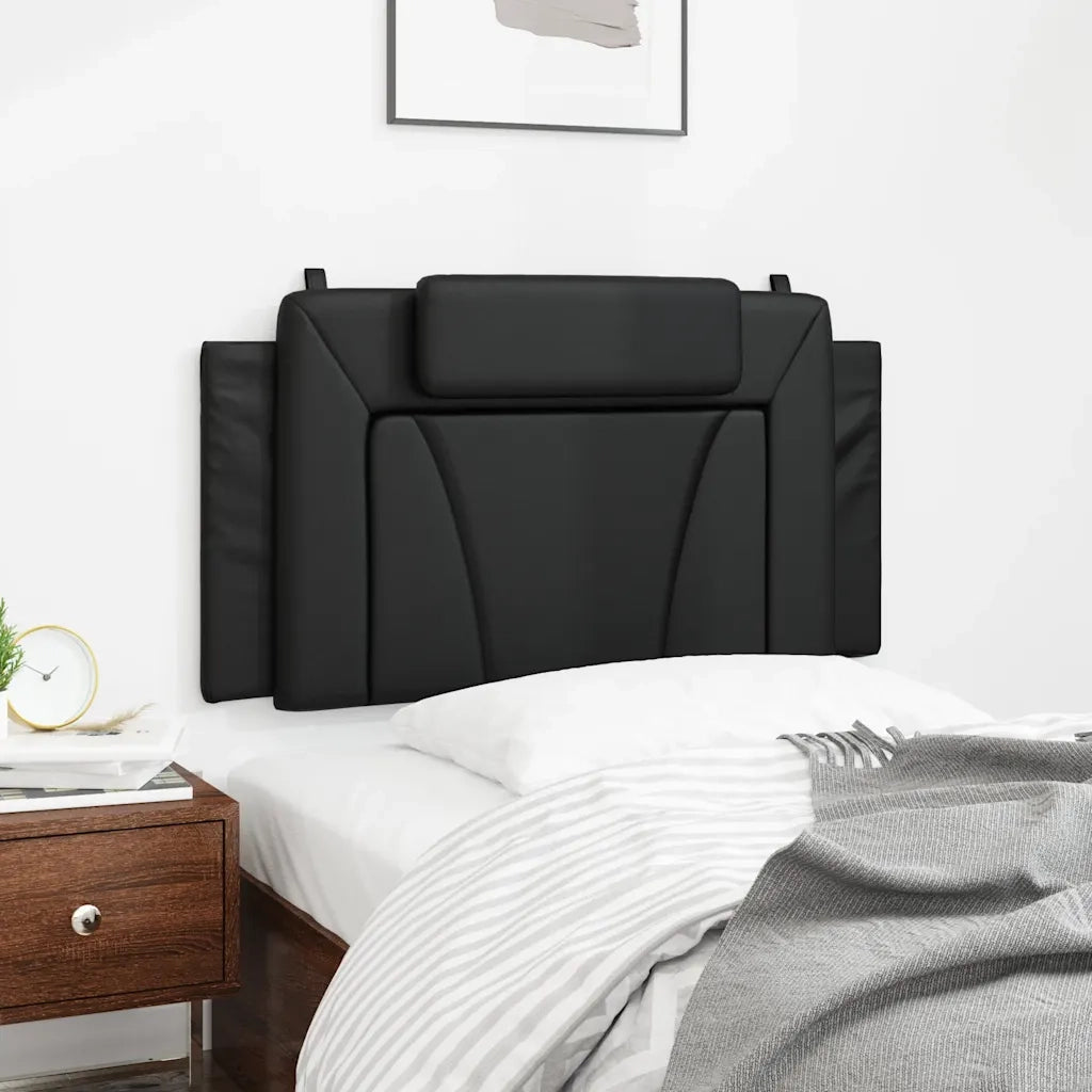 Coussin de tête de lit Viana noir 100 cm similicuir