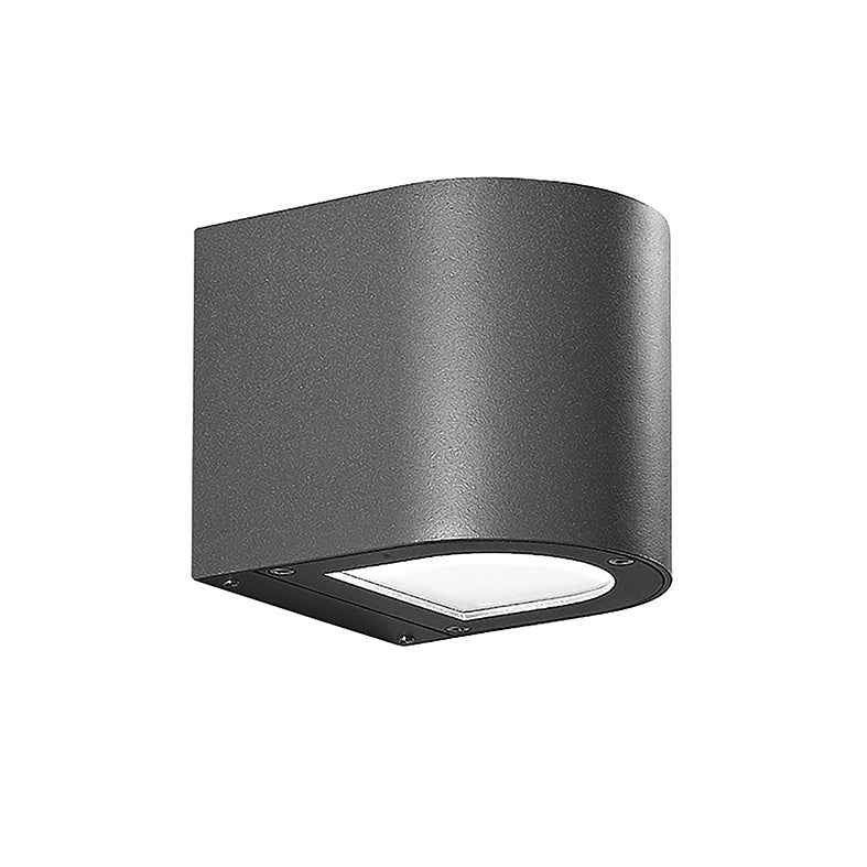 Silver Applique LED 4,5W Monoemissione Tonda Antracite 4000K 60° IP65 - Rossini Group | Illuminazione da Parete per Esterni di Design