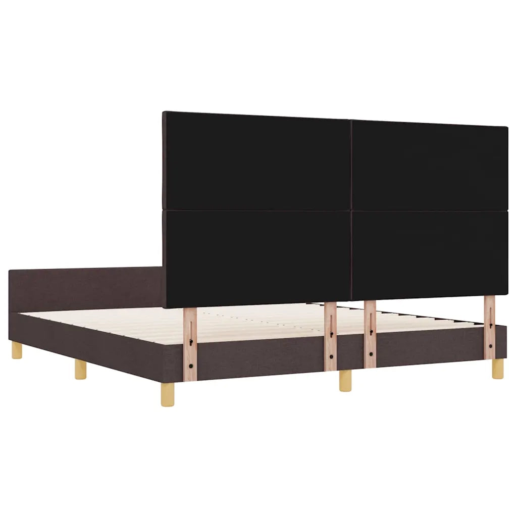 Struttura del letto Marrone scuro 180 x 200 cm Tessuto 3344826