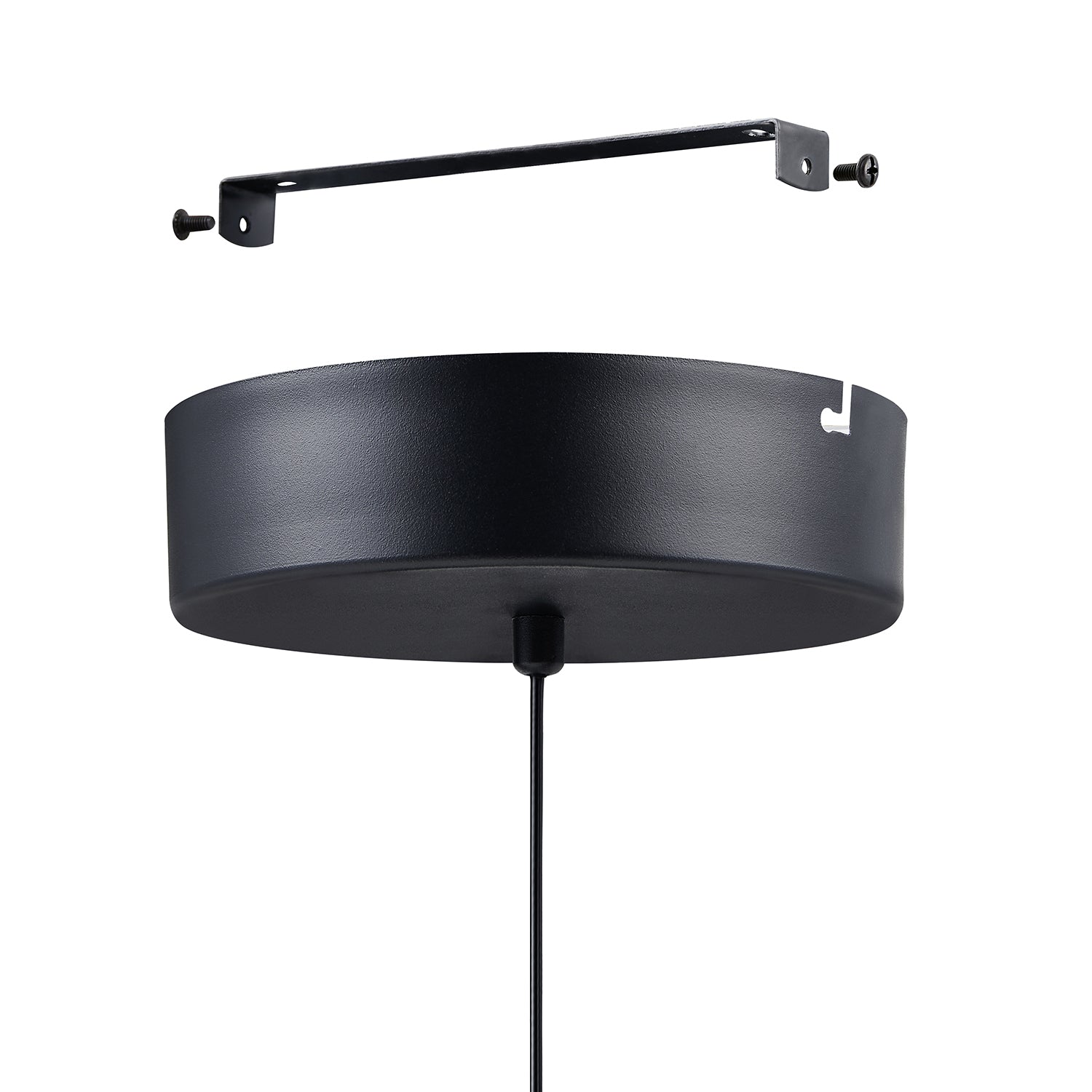 Lampadario A Sospensione Moderno Salitre Alluminio Nero 1 Luce Led 29W 4000Lm