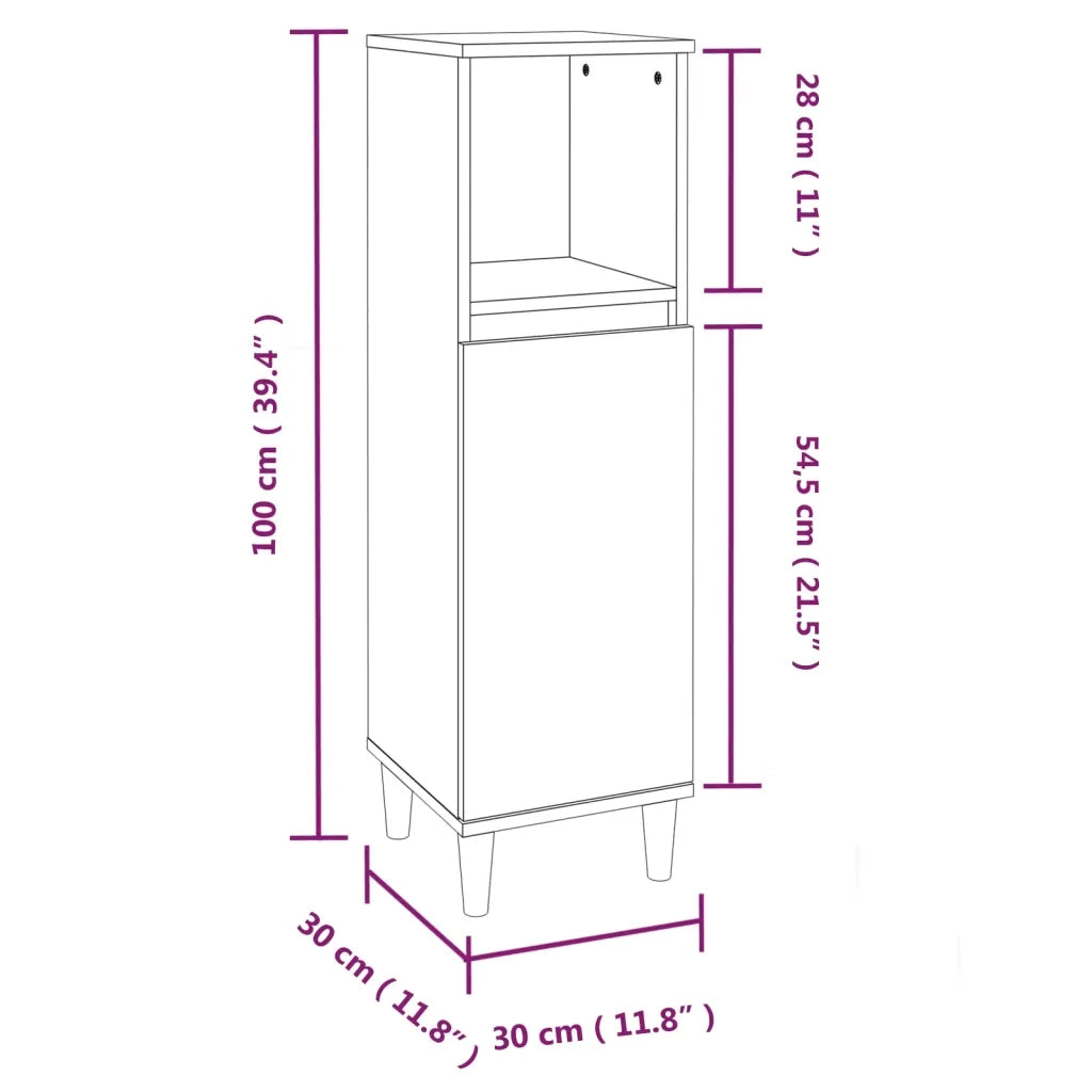 Set Mobili da Bagno | Armadio da bagno 3 pz Bianco in Legno Multistrato
