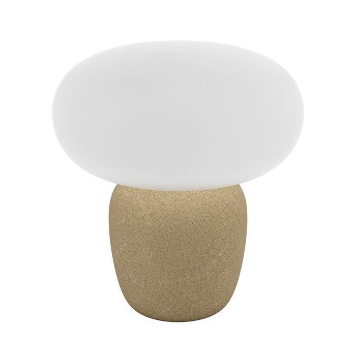 Lampada Da Tavolo Contemporanea Cahuama Ceramica Marrone Chiaro Luce E27