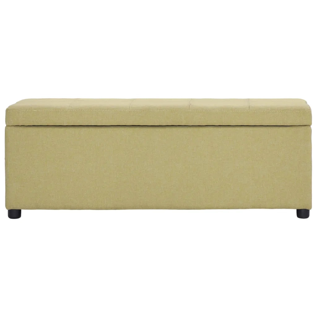 Panca con Vano Portaoggetti 116 cm Verde in Poliestere