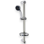 Saliscendi Doccia Cromato 60 cm con Soffione Multigetto e Portasapone 69130