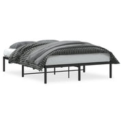 Letto matrimoniale | Letto per adulti | Giroletto in Metallo Nero 140x200 cm