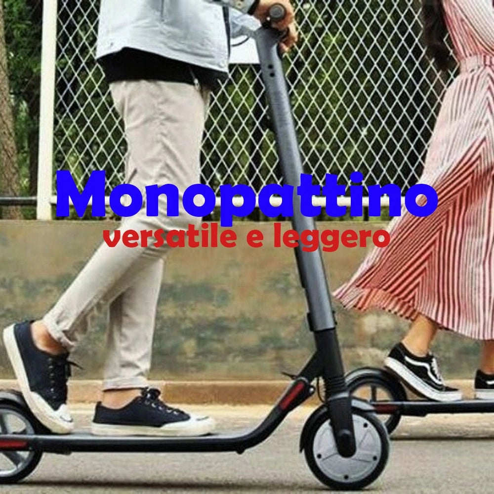 Trade Shop - Monopattino 2 Ruote Altezza Regolabile Veloce Leggero Versatile Adulti Ragazzi -