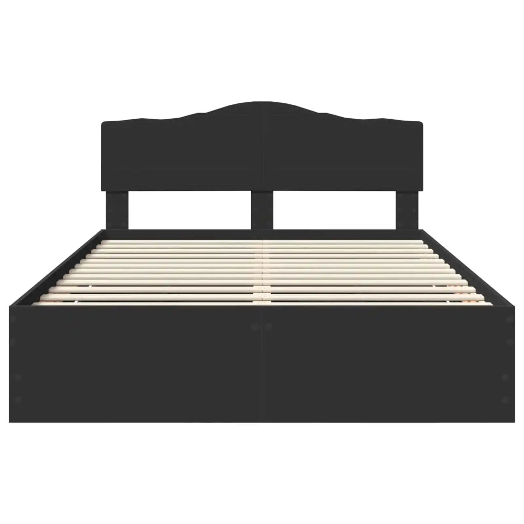 Struttura del letto Nero 150 x 200 cm Legno Ingegnerizzato