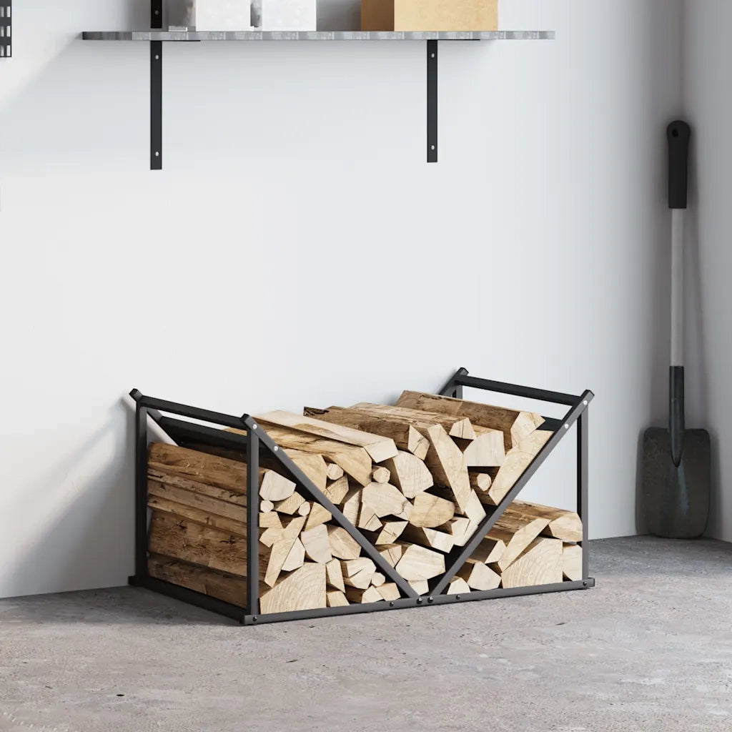 Rastrelliera per Legna da Ardere Nera 70x43x34,5 cm CFW6989499