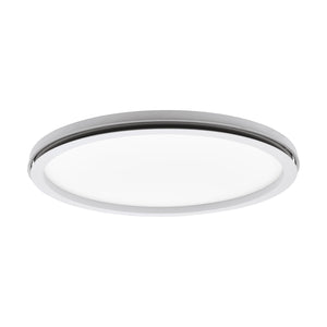 Plafoniera Minimal Lazaras Alluminio Bianco Luce Led Integrato 22W