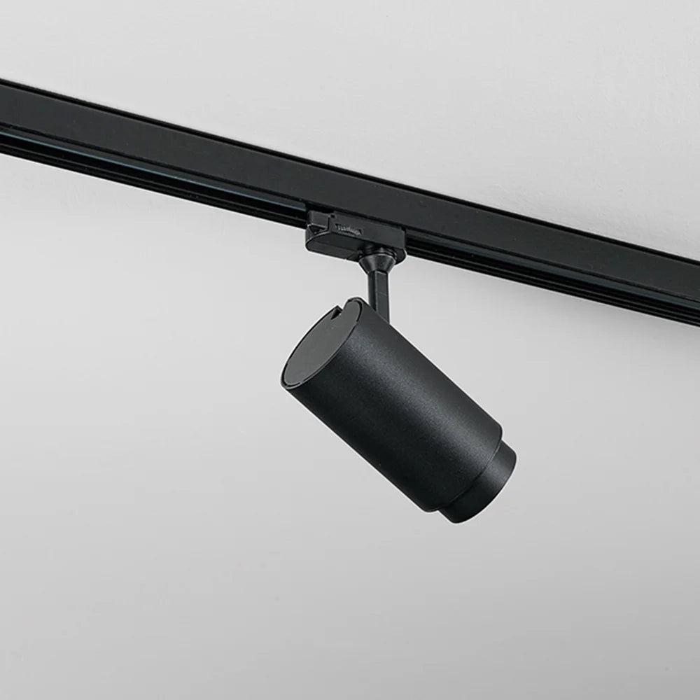 Faretto Cilindrico Per Binario Metallo Nero Led 20W 3000K