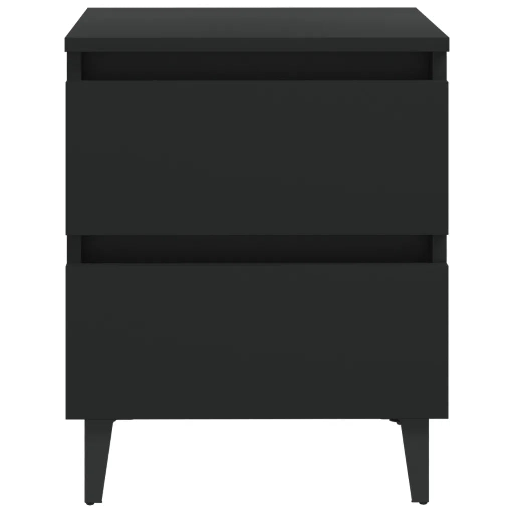 Comodini 2 pz Neri 40x35x50 cm in Truciolato cod mxl 54222
