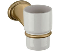 Porta bicchiere a muro color vecchio ottone serie revival