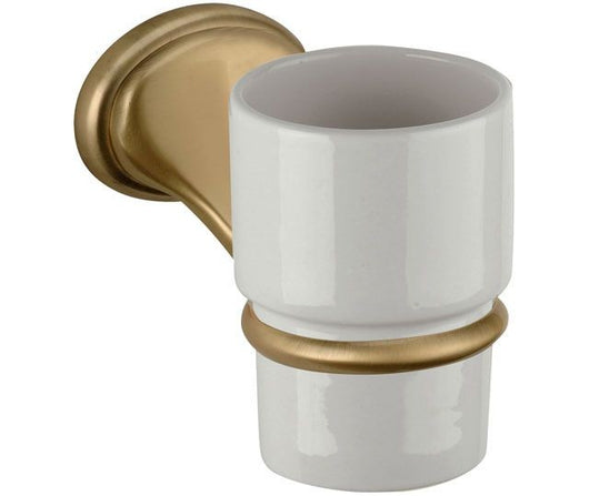 Porta bicchiere a muro color vecchio ottone serie revival