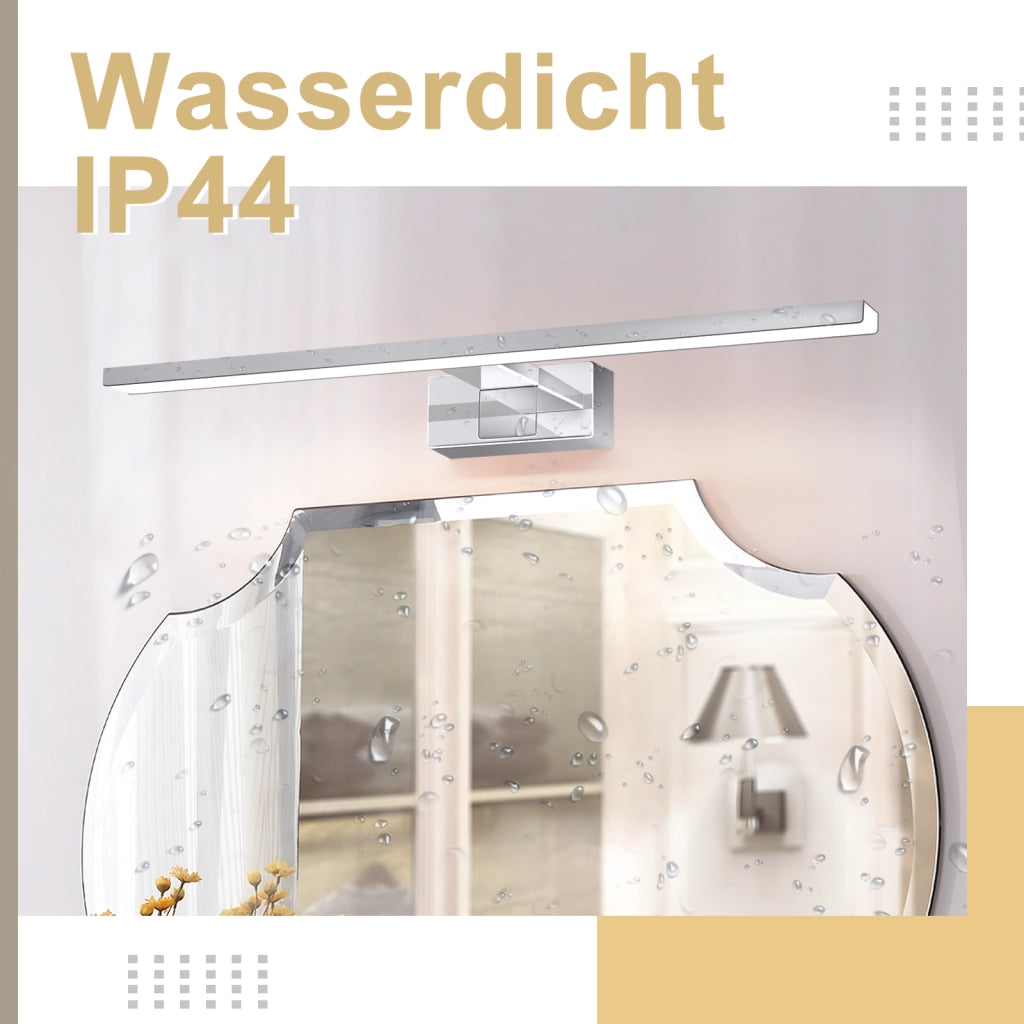 ZMH Lampada da Specchio per Bagno LED 12W a Parete Luce Neutra 4000K 60cm Moderna Cromata per Specchio Armadio