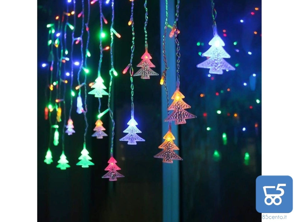 Catena Luminosa Strisce 96 LED 96 RGB 8 Modalità Impermeabili IP44 per Natale 3.5 Metri