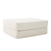 Poltrona pouf convertibile con funzione letto e design pieghevole in velluto a coste beige