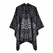 Sciarpa divisa con stampa a lettere di tendenza, sciarpa calda in cashmere jacquard alla moda, mantello