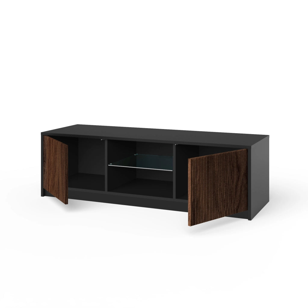 Porta TV BUDAPEST nero/rovere rio