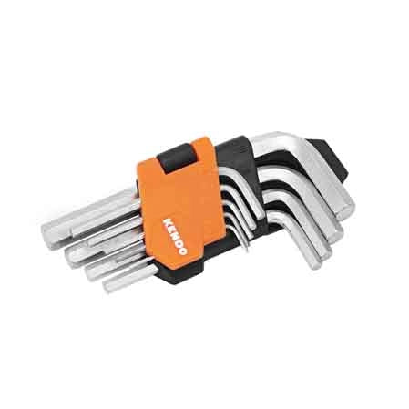 SET CHIAVI MASCHIO ESAGONALI KENDO 9 PEZZI 1,5;2;2,5;3;4;5;6;8;10 mm - KENDO