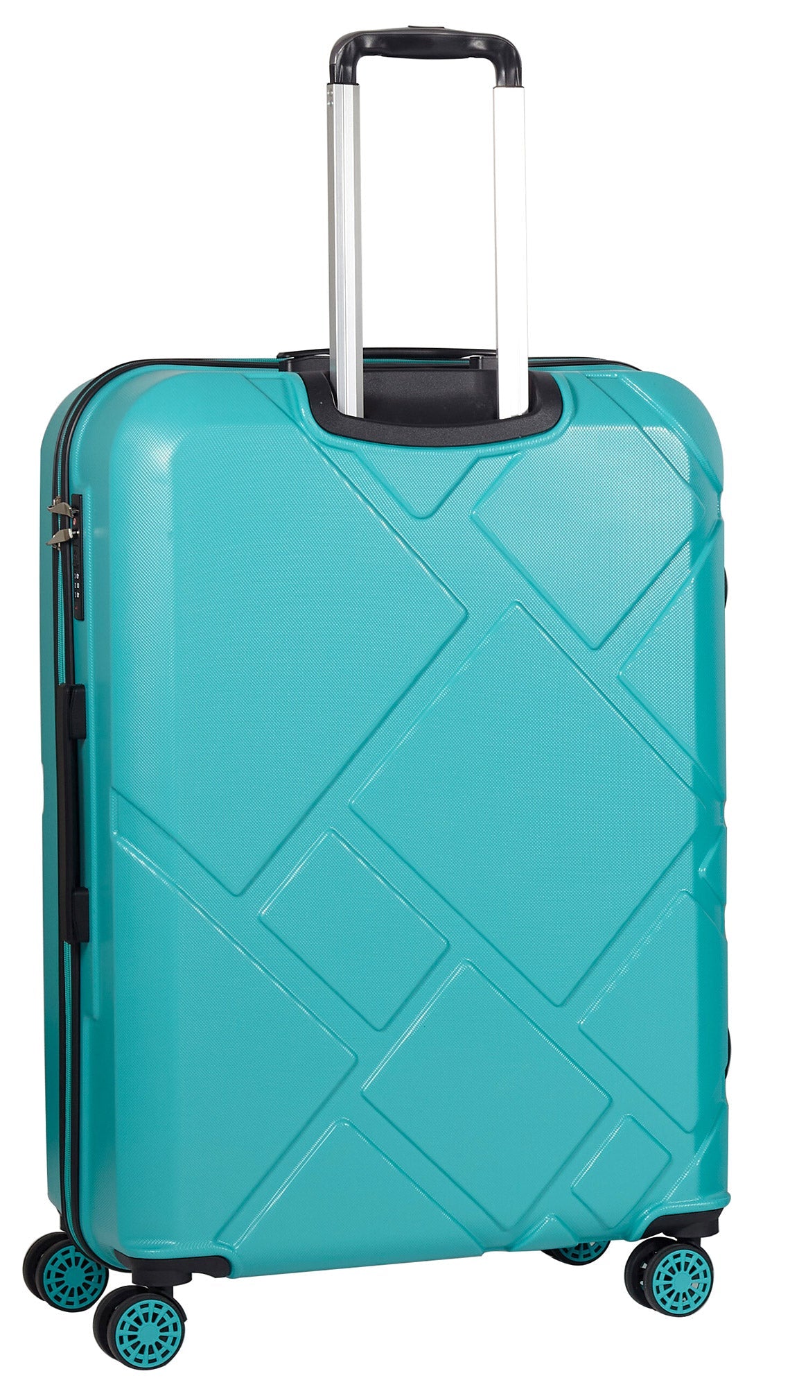 Trolley Valigia Grande Rigida in ABS 4 Ruote TSA Ravizzoni Mango Turchese