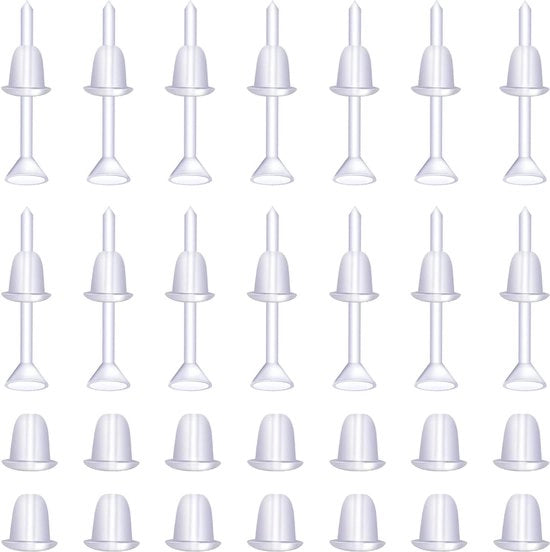 Orecchini Orecchini Protezione - Plastica - Orecchini per Sport - Uomo Donna - Fai da Te - 100 paia.