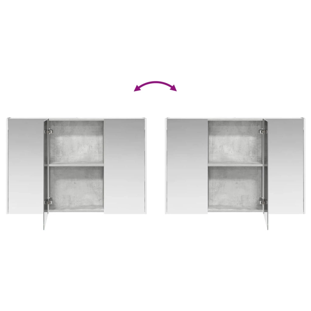 Set di Armadi da Bagno 4 pcs Grigio Cemento 3406386