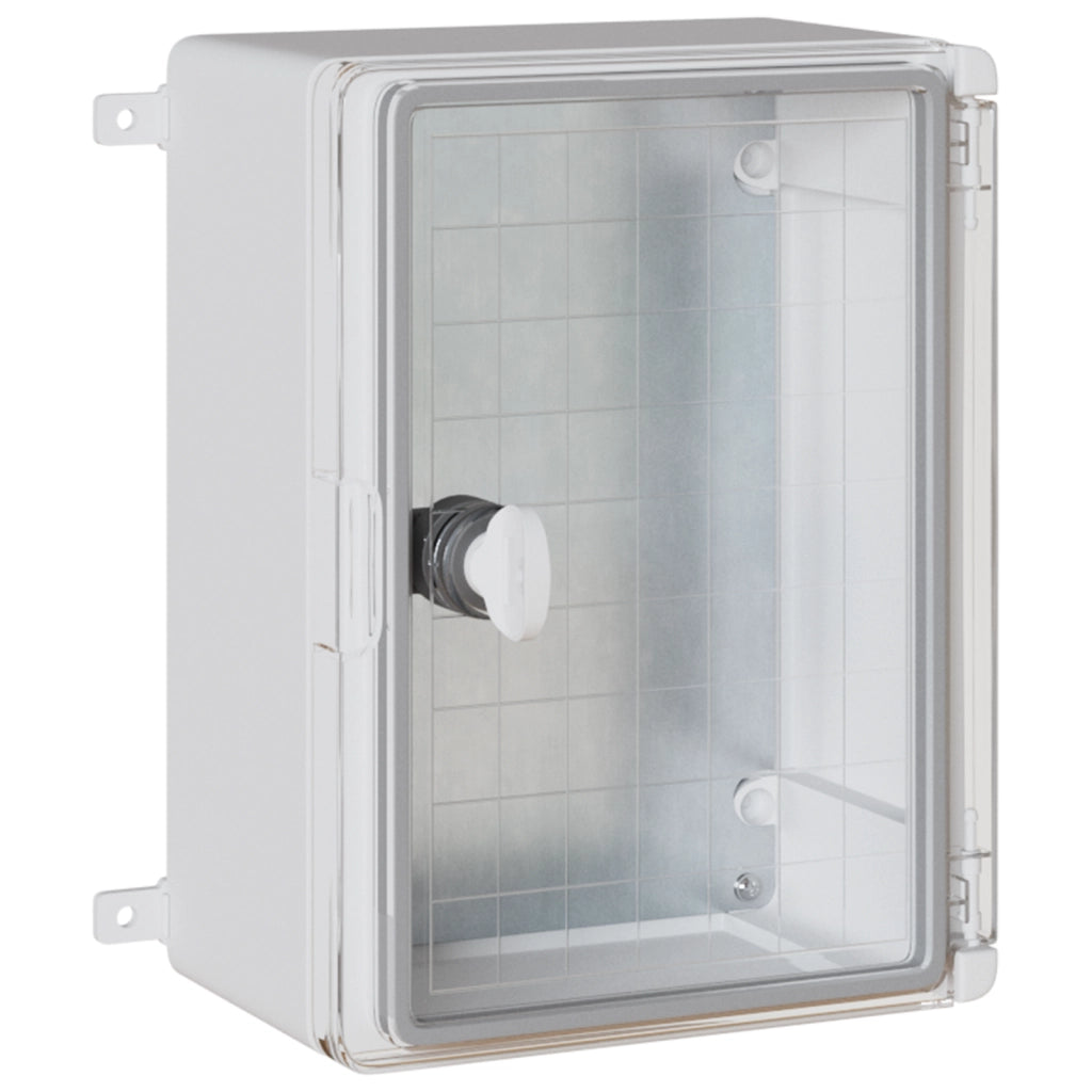 Armadio di controllo Grigio con porta trasparente Plastica