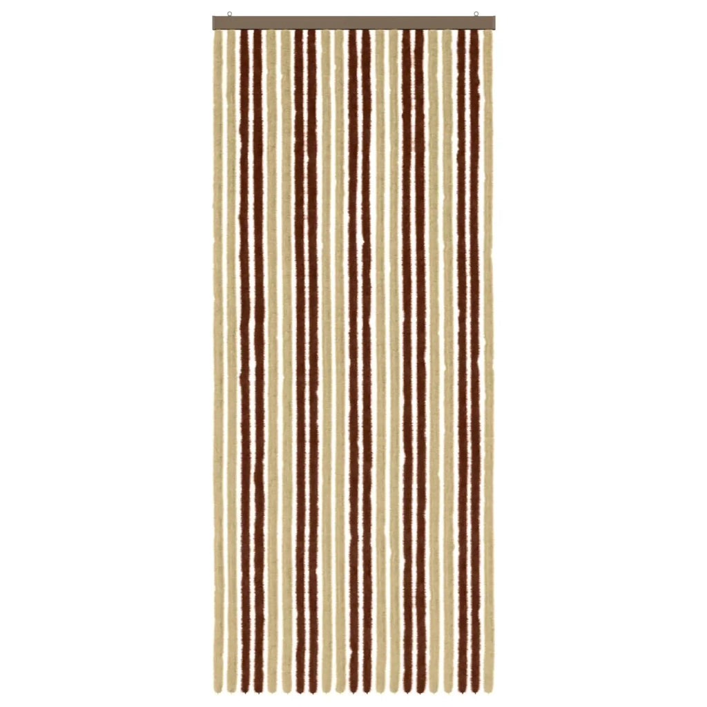Tenda per insetti in chenille Marrone e Beige 90 x 220 cm 42034448