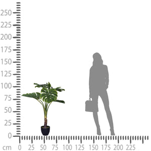 Monstera Artificiale con Vaso Altezza 110 cm Verde
