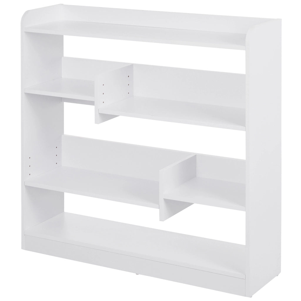 Libreria Scaffale Mobile con Ripiani ¨C Zephmum ¨C Bianco 90x24x91 cm