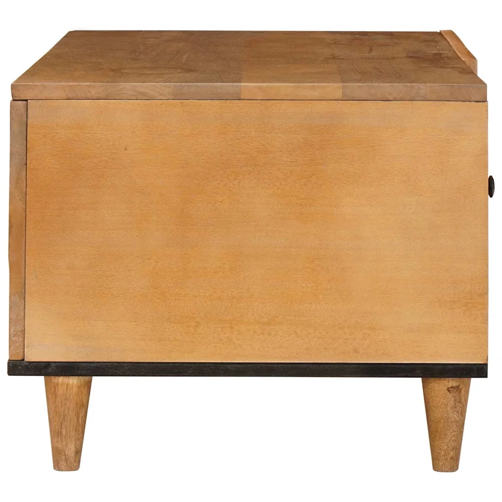 vidaXL Tavolino da salotto con porta Marrone chiaro 80 x 50 x 40 cm