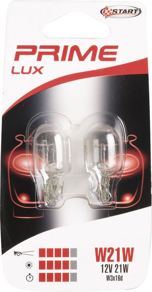 Coppia di lampadine auto alogene in vetro W21W 12V 21W W3X16d