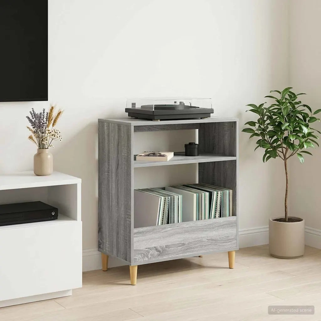 Supporto per giradischi Sonoma grigio 71 x 39,5 x 83 cm 8012895