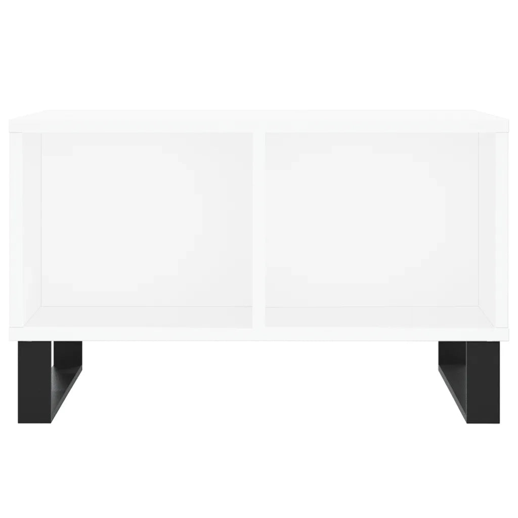 Tavolino da Salotto Bianco 60x50x36,5 cm in Legno Multistrato 830548