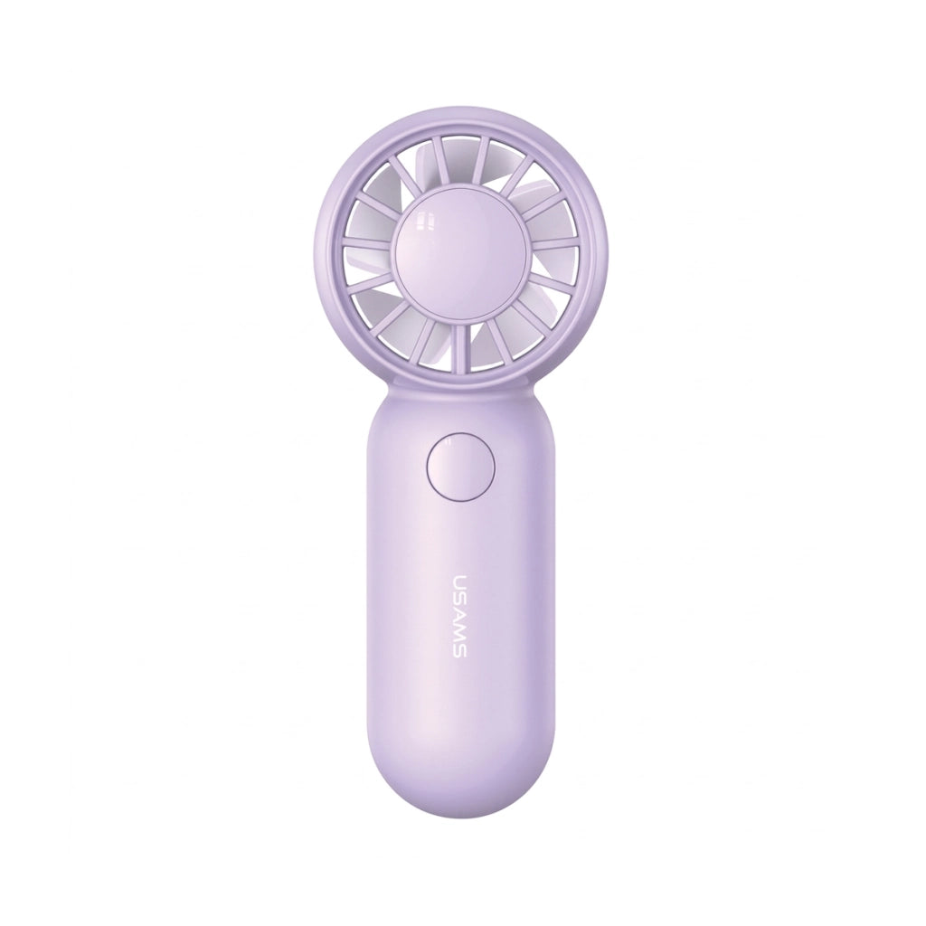 Mini Ventilatore Portatile 3 Velocità 500mAh Ricaricabile USB-C Compatto Viola Usams