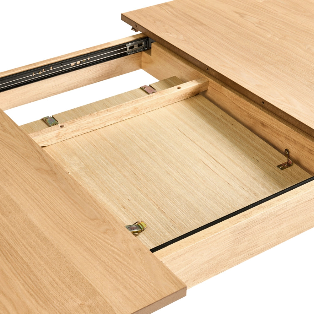 Tavolo da pranzo allungabile in legno di frassino chiaro MDF 160/200 x 90 cm Piano impiallacciato in frassino Tavolo da cucina