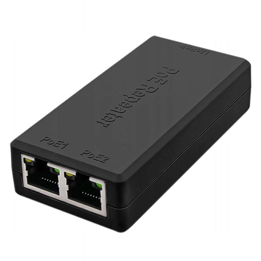 Ripetitore POE 1x IN 2x OUT – Gigabit 100M | IEEE802.3af/at, 30W, ABS | Plug&Play per Telecamere IP e Reti LAN