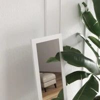 Specchio con Cornice in MDF con Piedini e Ganci per Utilizzo a Muro o a Parete, 37x40x155 cm