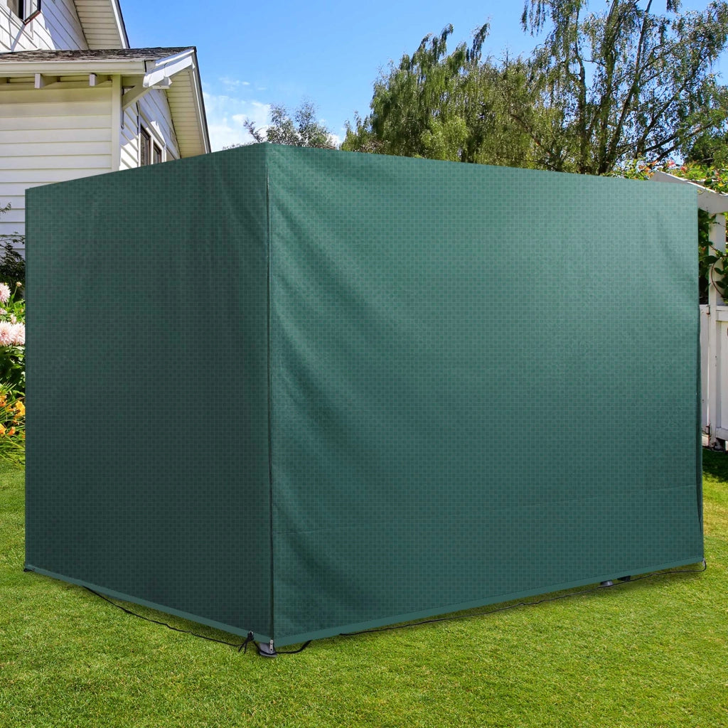 Telo di copertura impermeabile XL 215x155x150 cm in polietilene con protezione UV, verde scuro