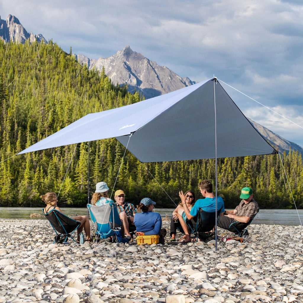 Tenda da Sole Portatile 3x3 m ¨C zephmum ¨C Bianco, Impermeabile