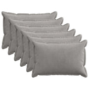 Federa 6 pz HOUTEN Grigio Chiaro 40 x 60 cm corduroy 917509