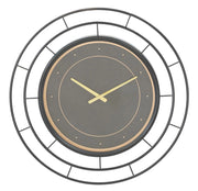 Orologio da muro elegante nero e oro cm ø 70x5,5
