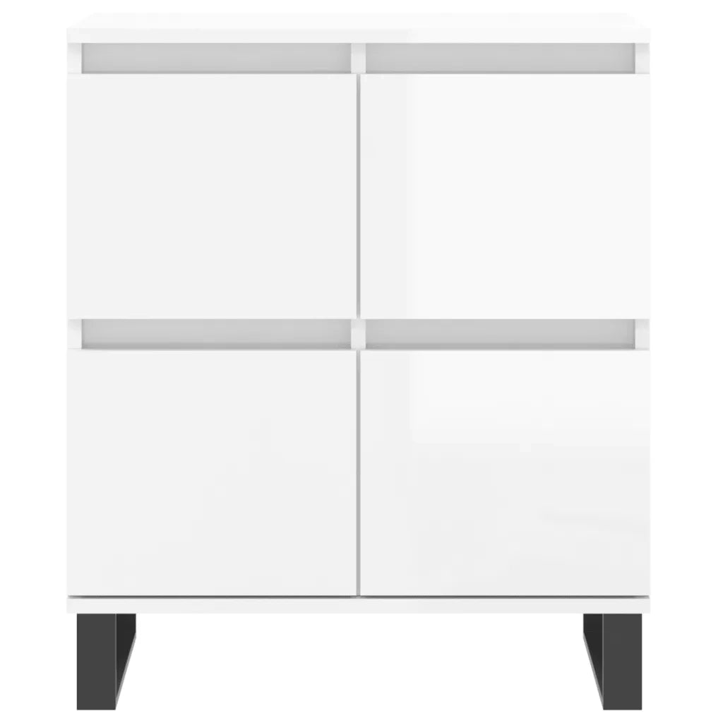 Credenza-Buffet-Armadio da cucina Bianco Lucido 60x35x70 cm in Legno Multistrato 226889