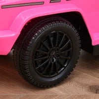 Macchina a Spinta per Bambini 12-36 Mesi con Licenza Mercedes, Tettuccio e Maniglia, 85.5x40.5x95 cm, Rosa
