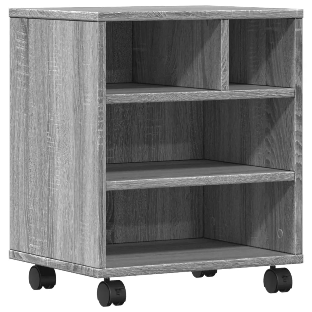 Supporto per Stampante con Ruote Grigio Sonoma 41x32x48 cm CFW6976077