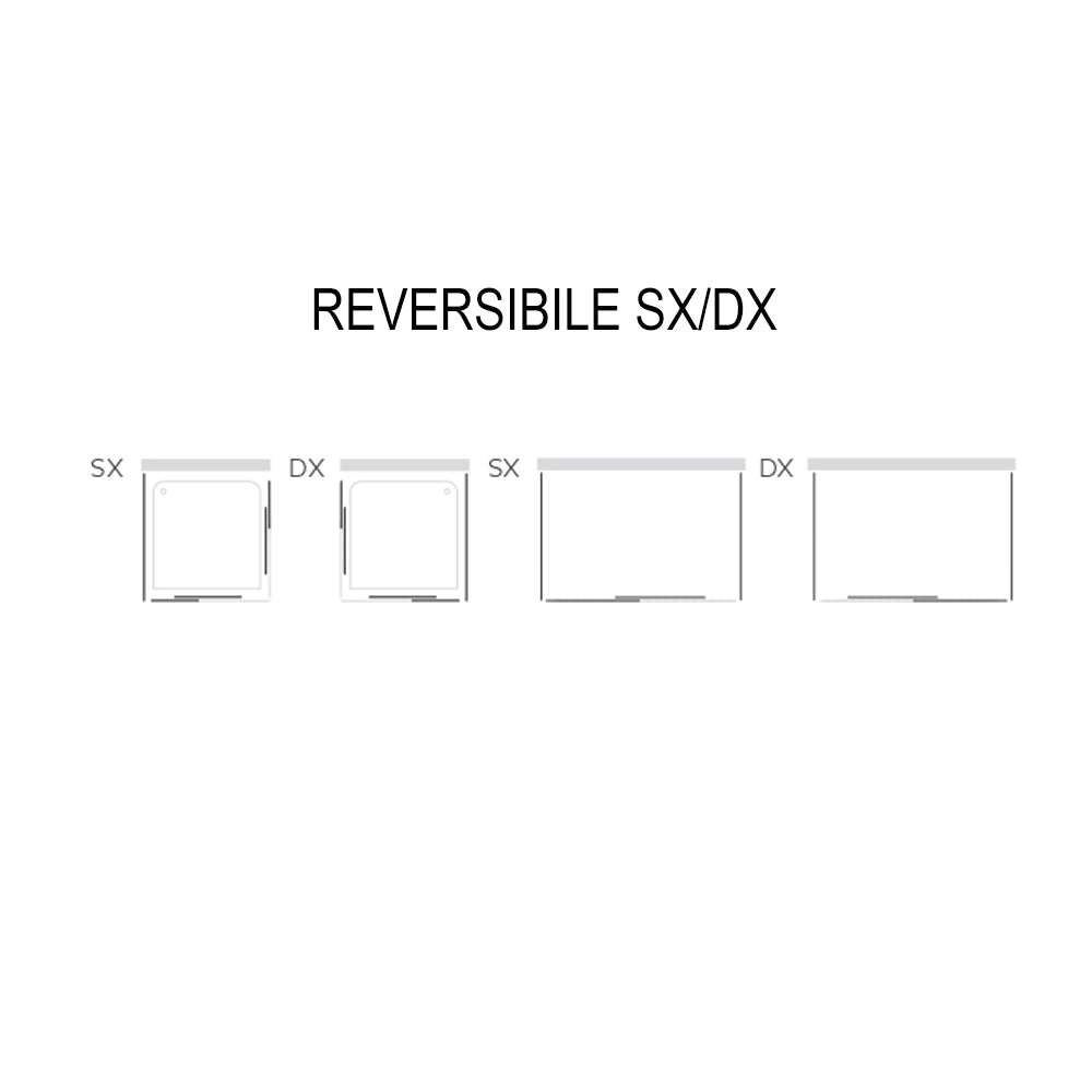 Lato fisso per box doccia corner bianco cristallo temprato trasparente e serigrafato *** misure 77-79.5xh185 cm trasp...