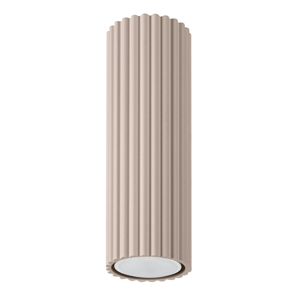 Spot soffitto GRAVIO taupe tuba rigata 20 cm GU10 10W